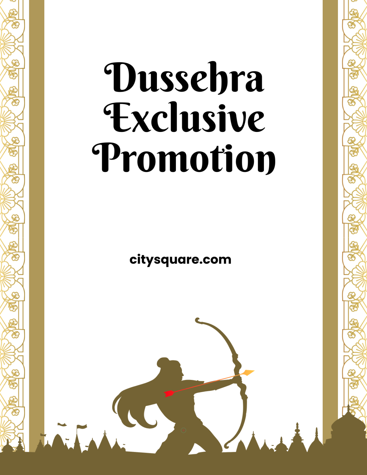 Blank Dussehra Promotional Flyer Template to Download