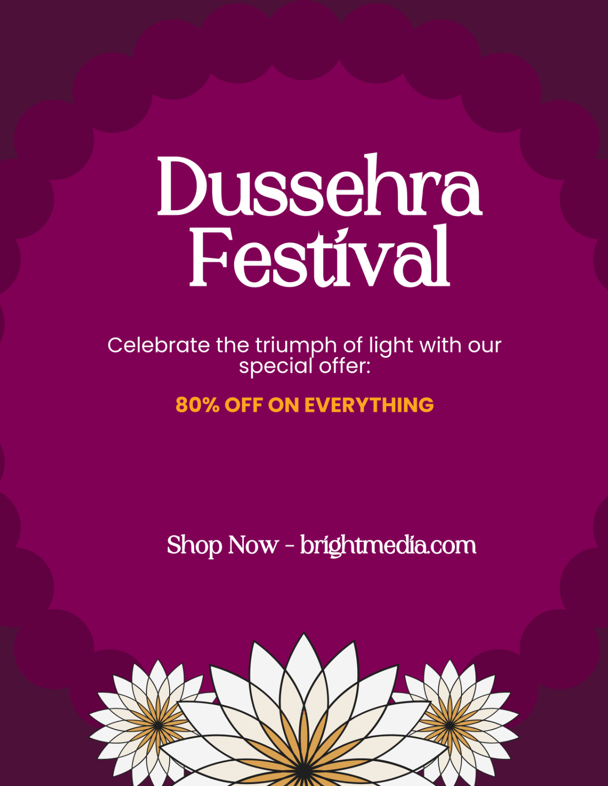 Dussehra Advertisement Flyer Template to Download
