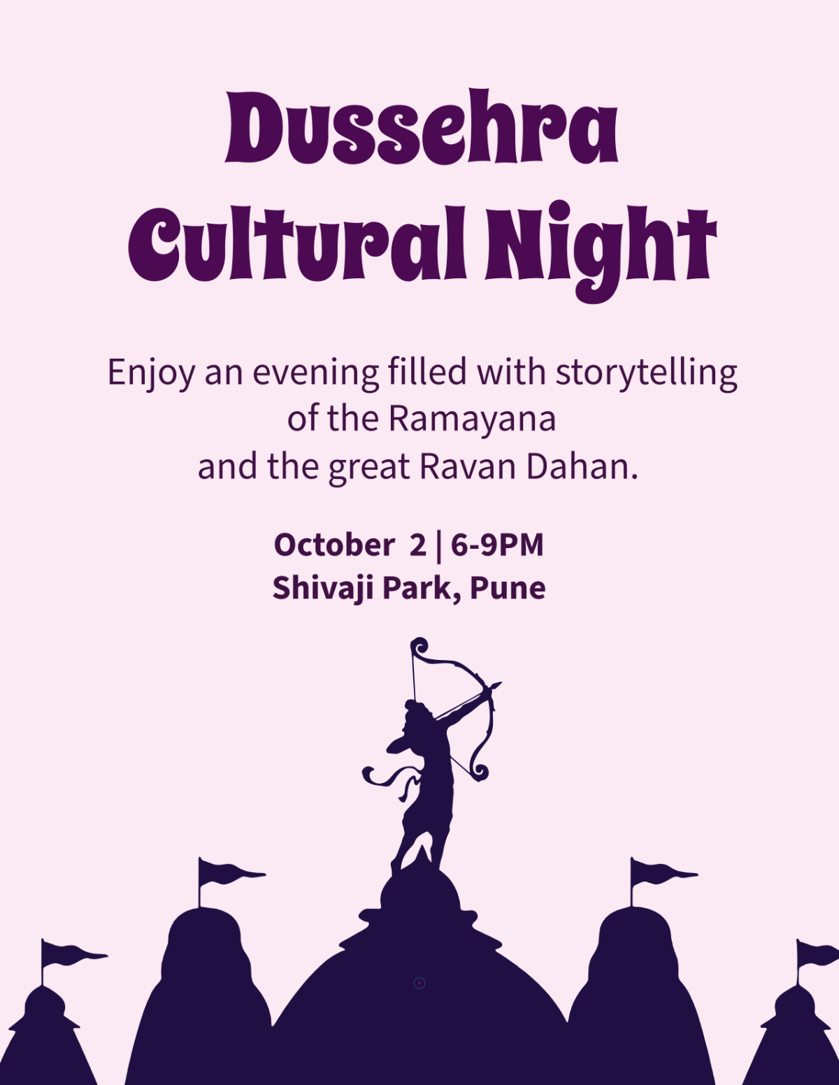Free Marathi Dussehra Flyer Template to Edit Online