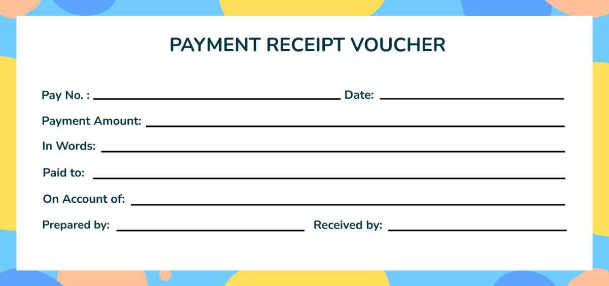 Free Blank Payment Receipt Voucher Template to Edit Online