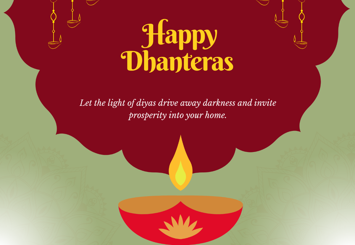 Free Hindi Dhanteras Template to Edit Online
