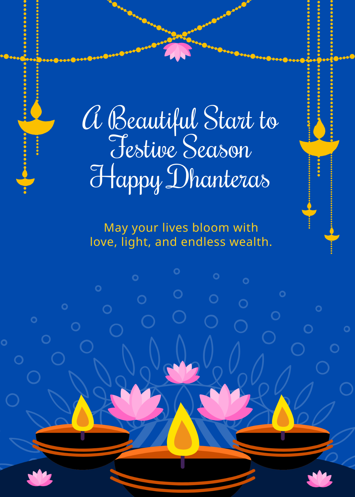 Free  Beautiful Dhanteras Template to Edit Online