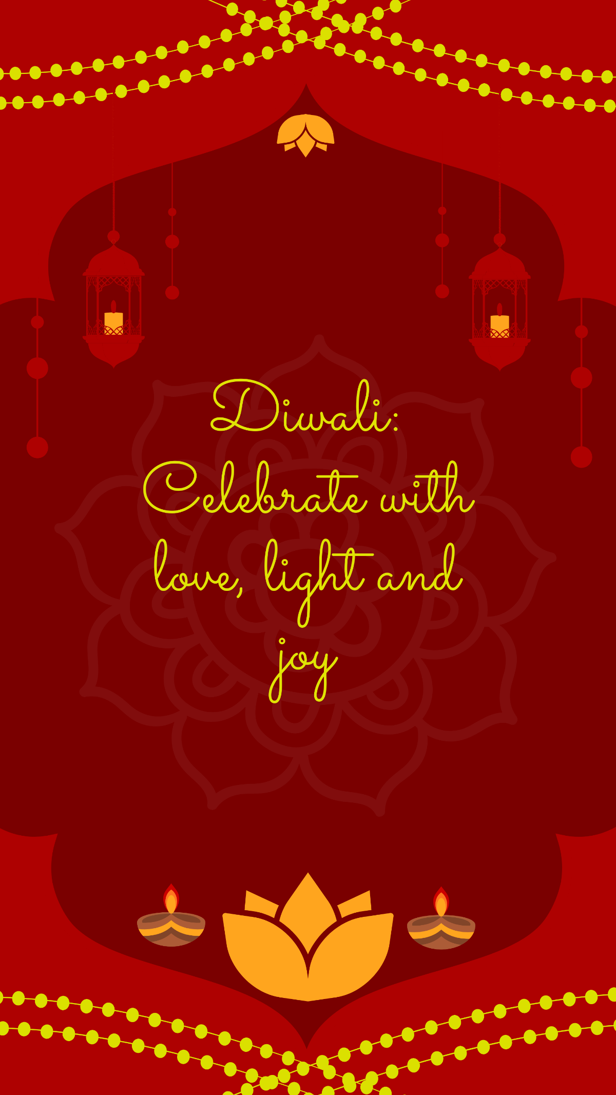 Free Beautiful Diwali Design Template to Edit Online