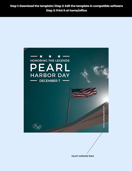 Free Pearl harbor day instagram post Template to Edit Online