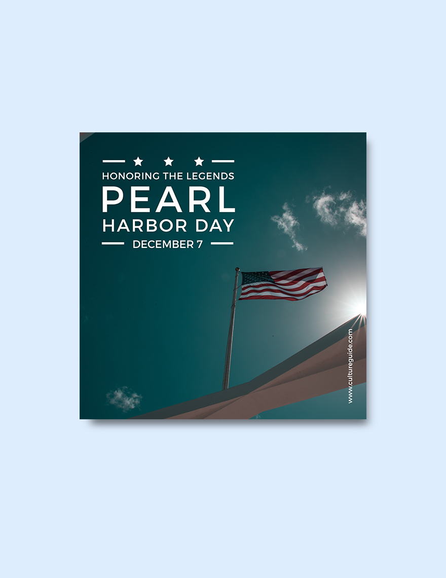 Pearl harbor day instagram post template
