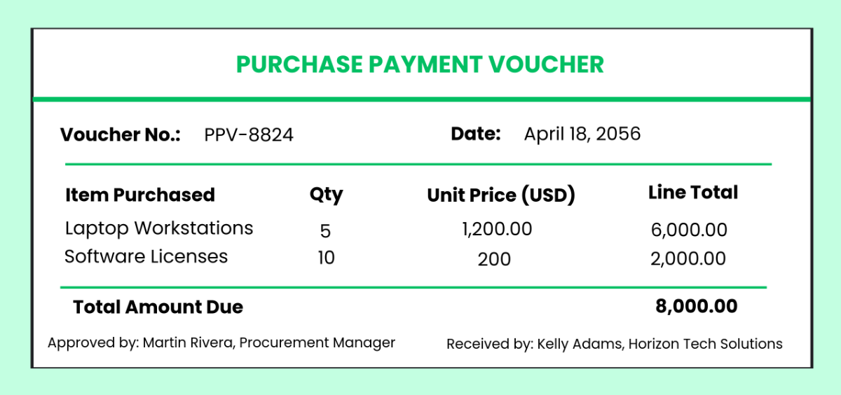 Free Purchase Payment Voucher Template to Edit Online