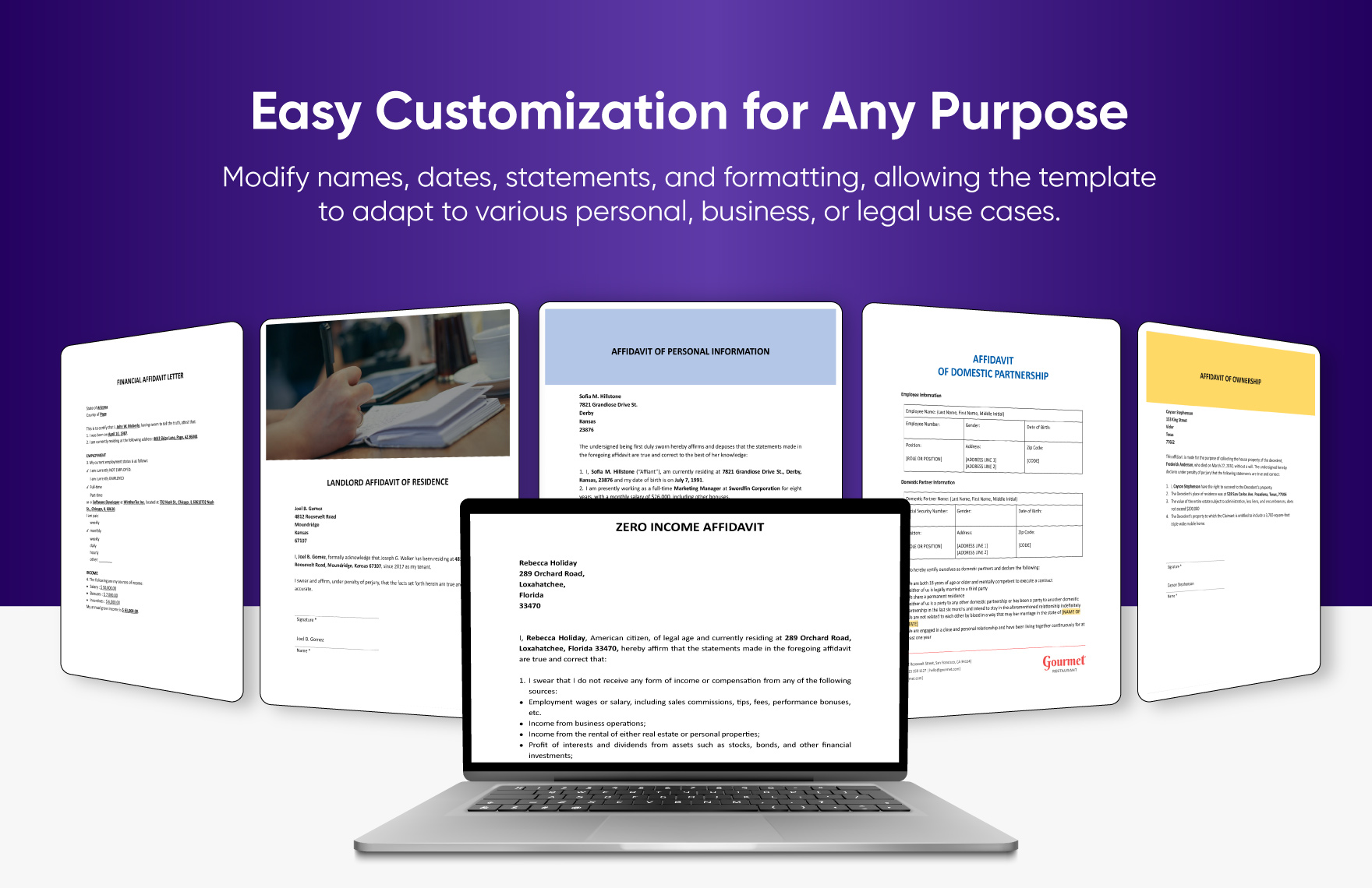 30+ Professional Affidavit Template Bundle