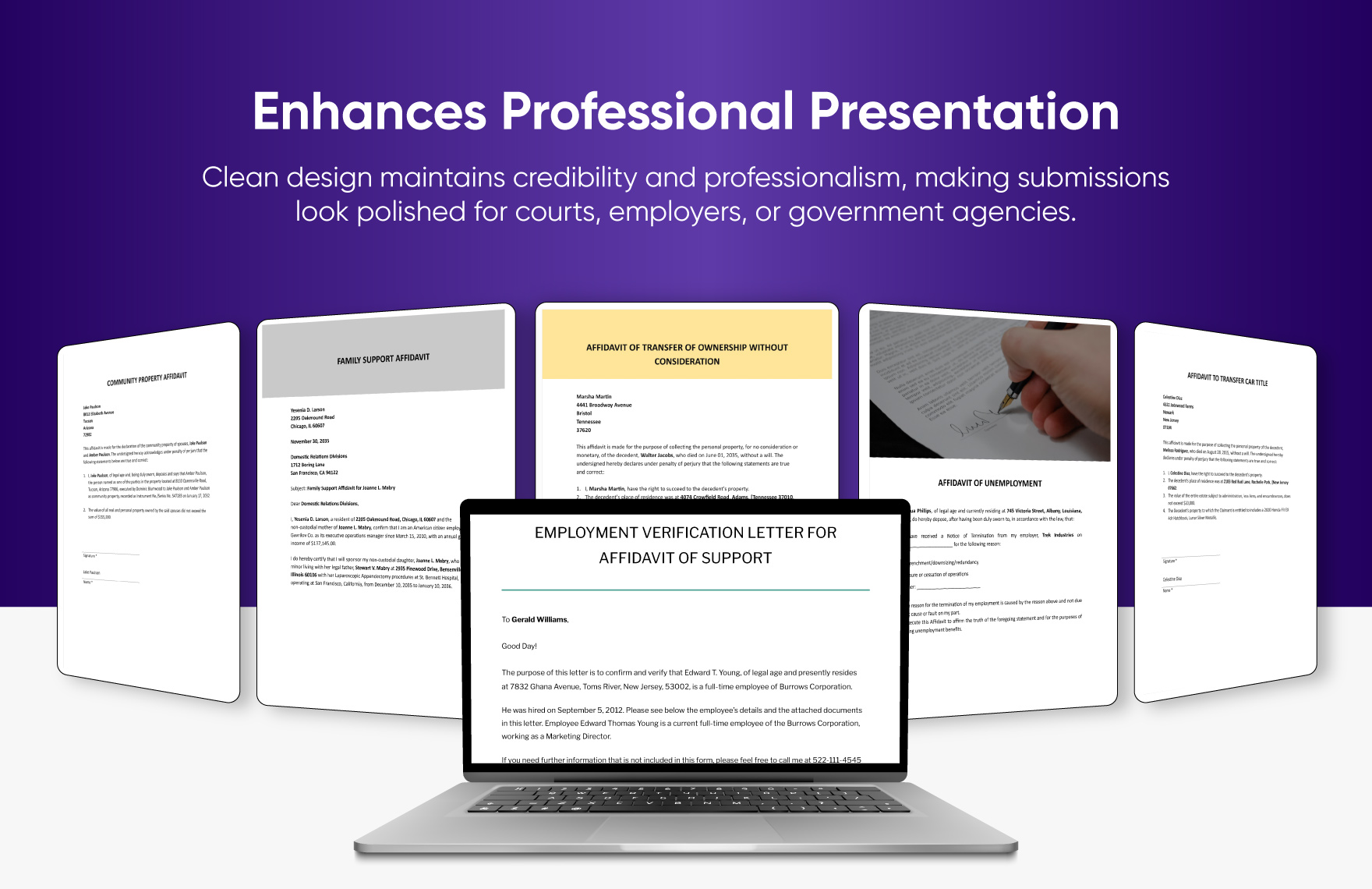 30+ Professional Affidavit Template Bundle
