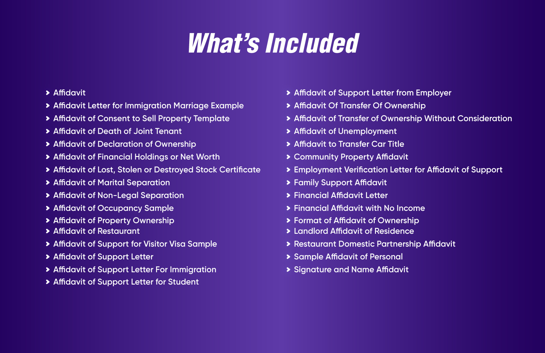 30+ Professional Affidavit Template Bundle