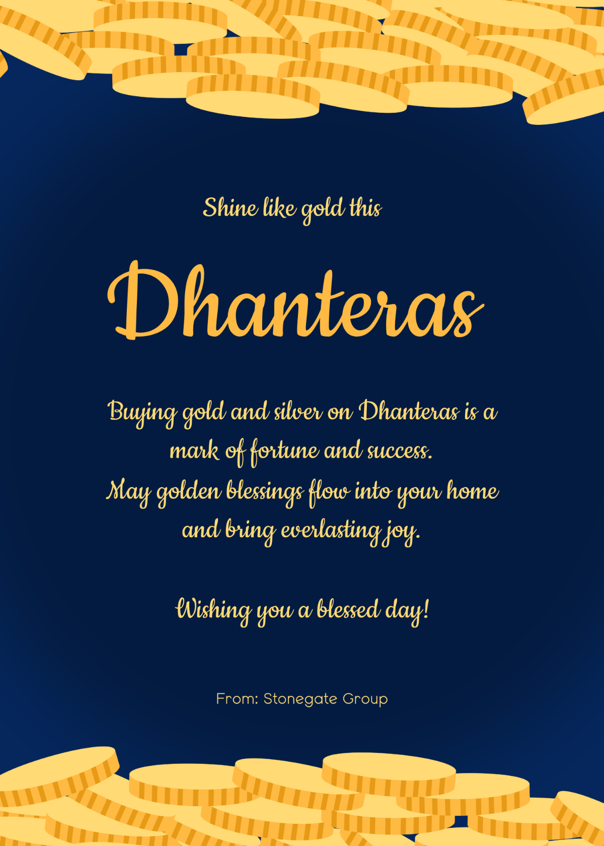 Free Golden Coins Dhanteras Template to Edit Online Free Golden Coins Dhanteras Template to Edit Online