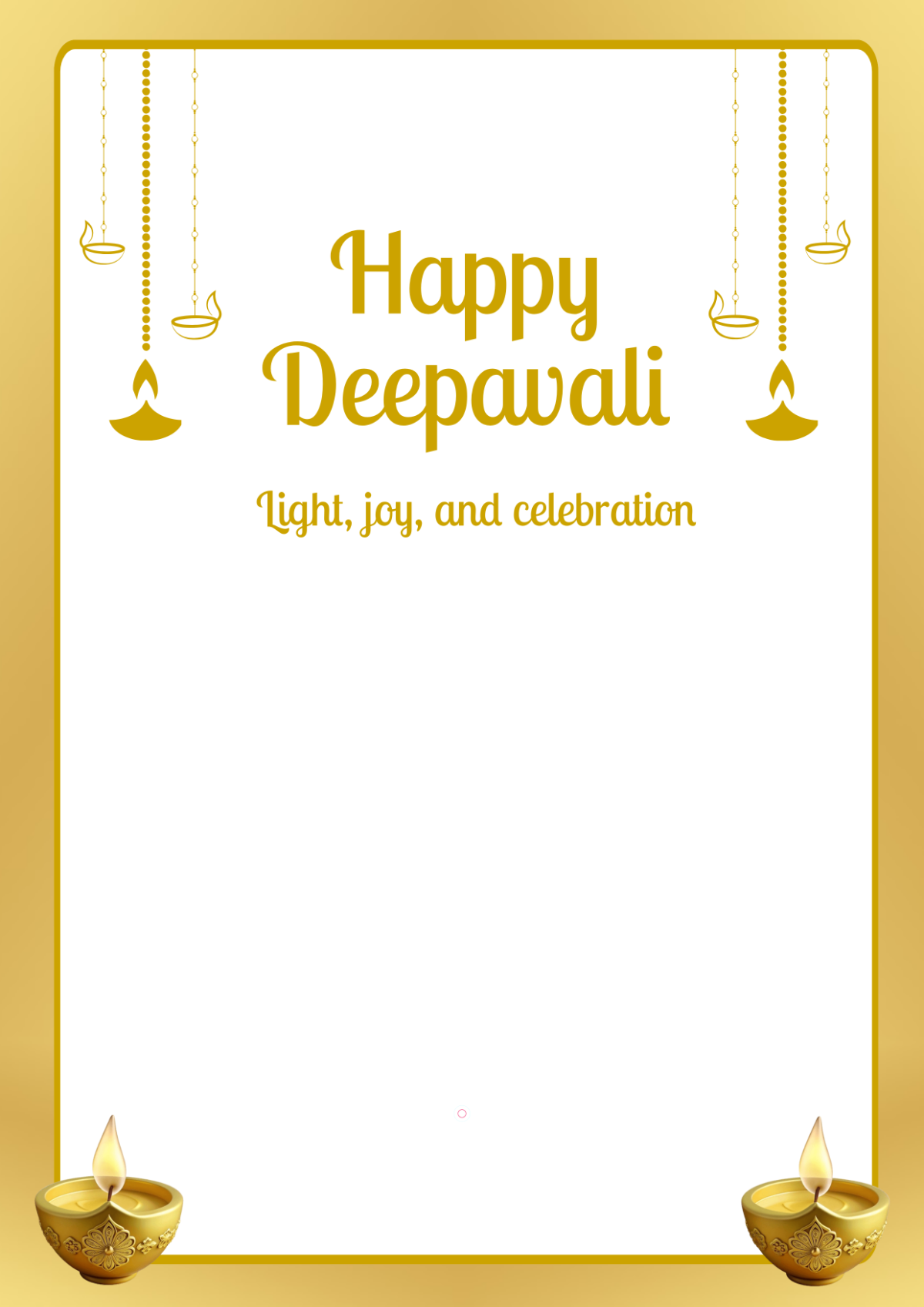Free Gold Deepavali Border Template to Edit Online