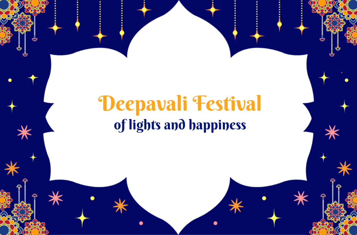 Free Blue Deepavali Banner Template to Edit Online