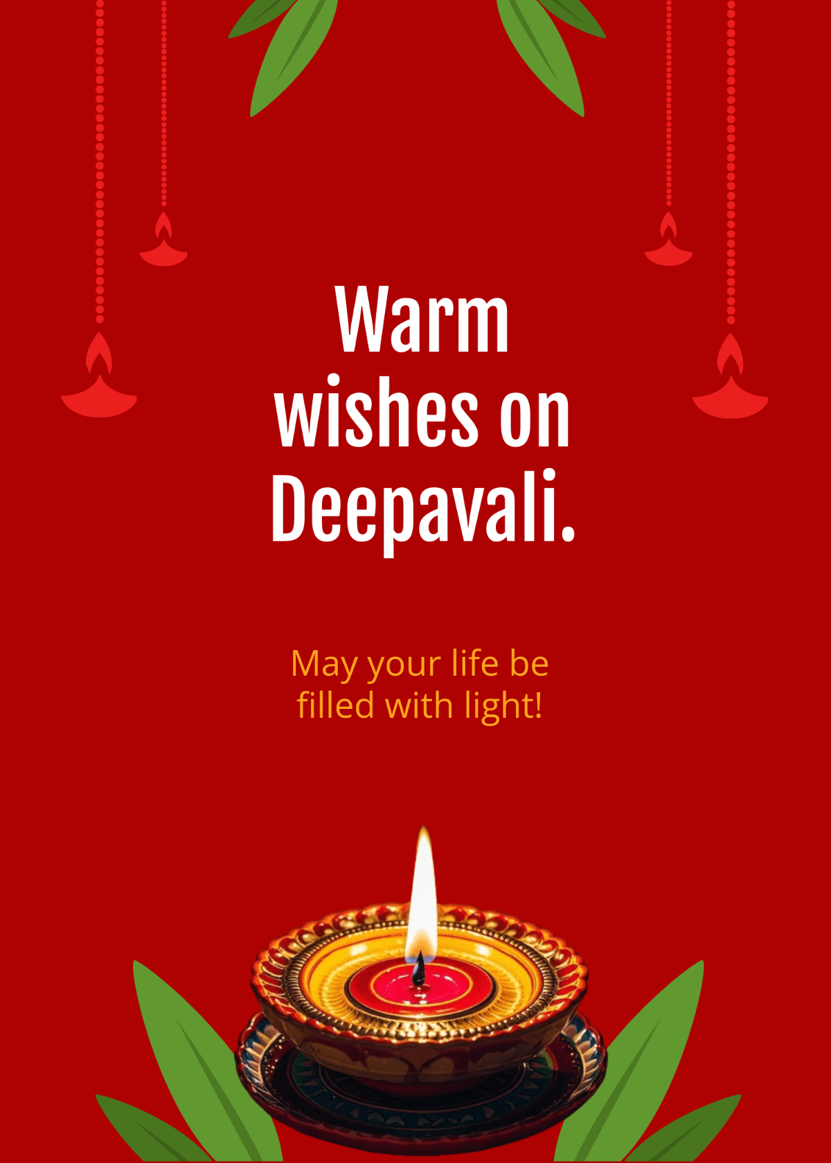 Free Deepavali Greeting Card Template to Edit Online