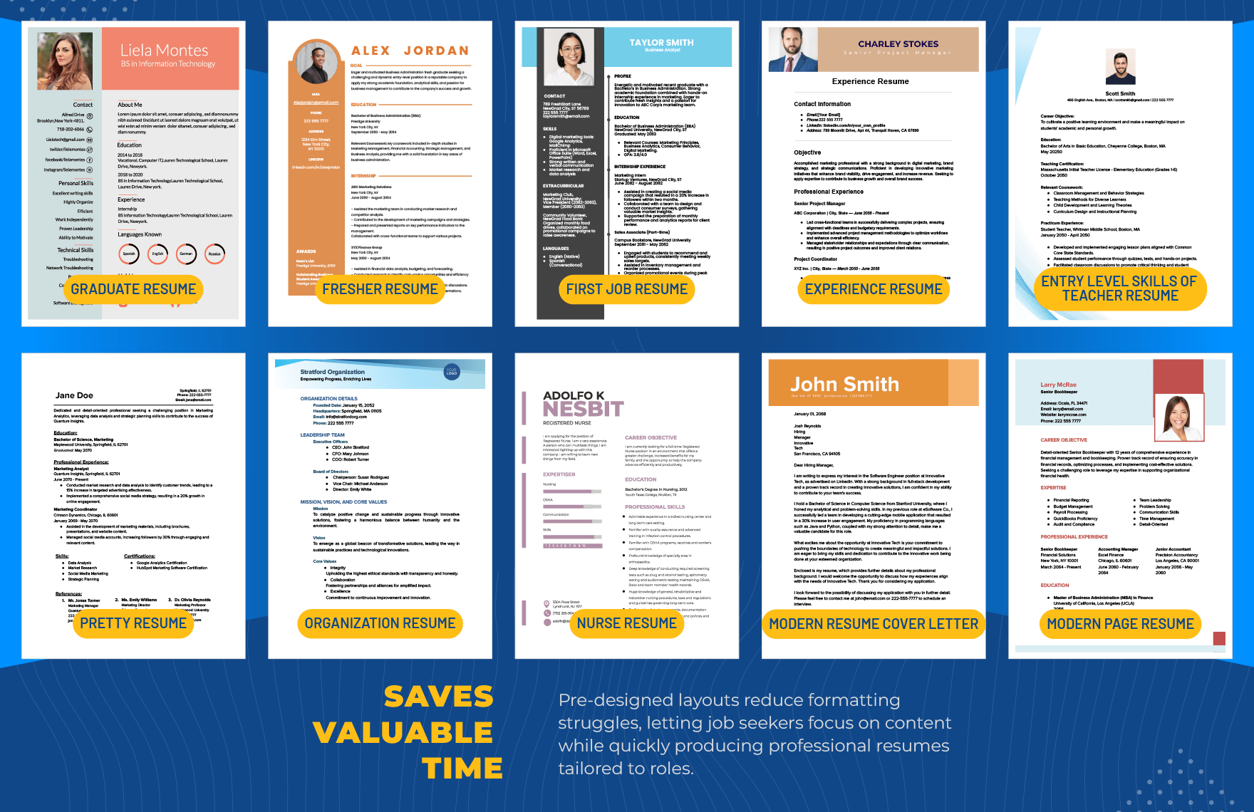 50+ Professional Resume Template Bundle