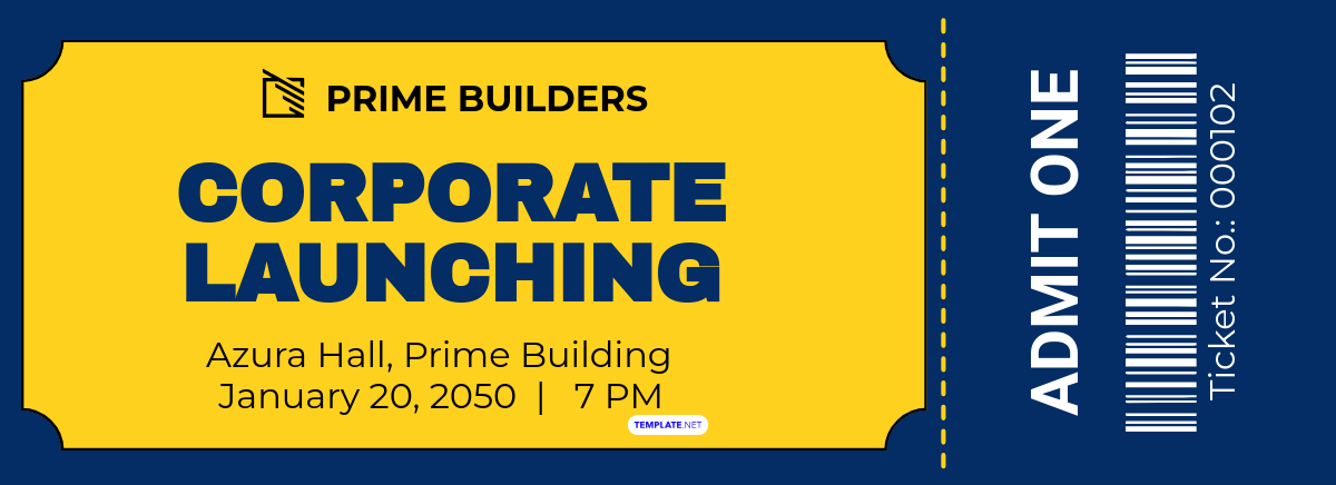 Free Corporate Event Ticket Template to Edit Online
