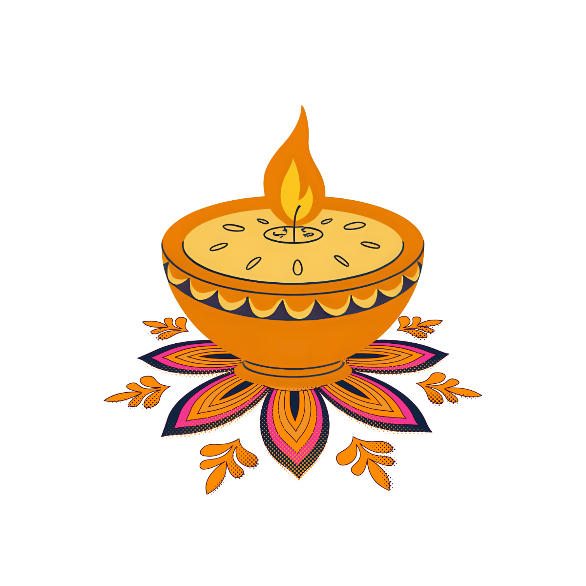 Free Deepavali Decoration Clipart Template to Edit Online
