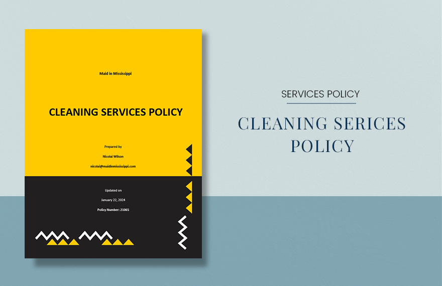 Cleaning Services Policy Template