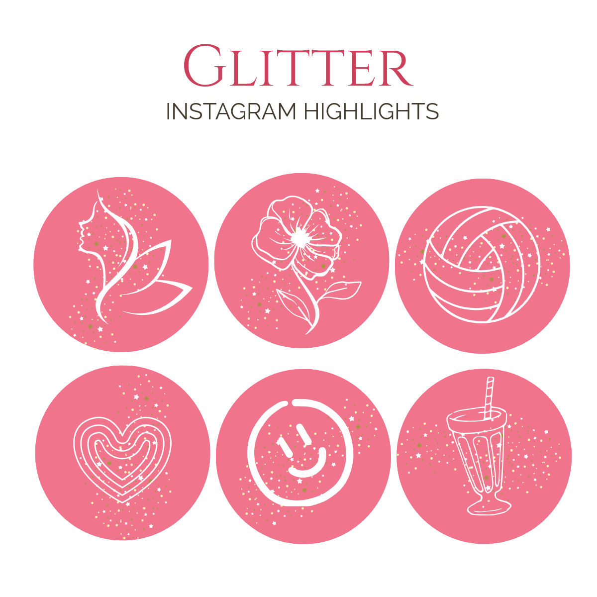 Free Glitter Instagram Highlight Template to Edit Online