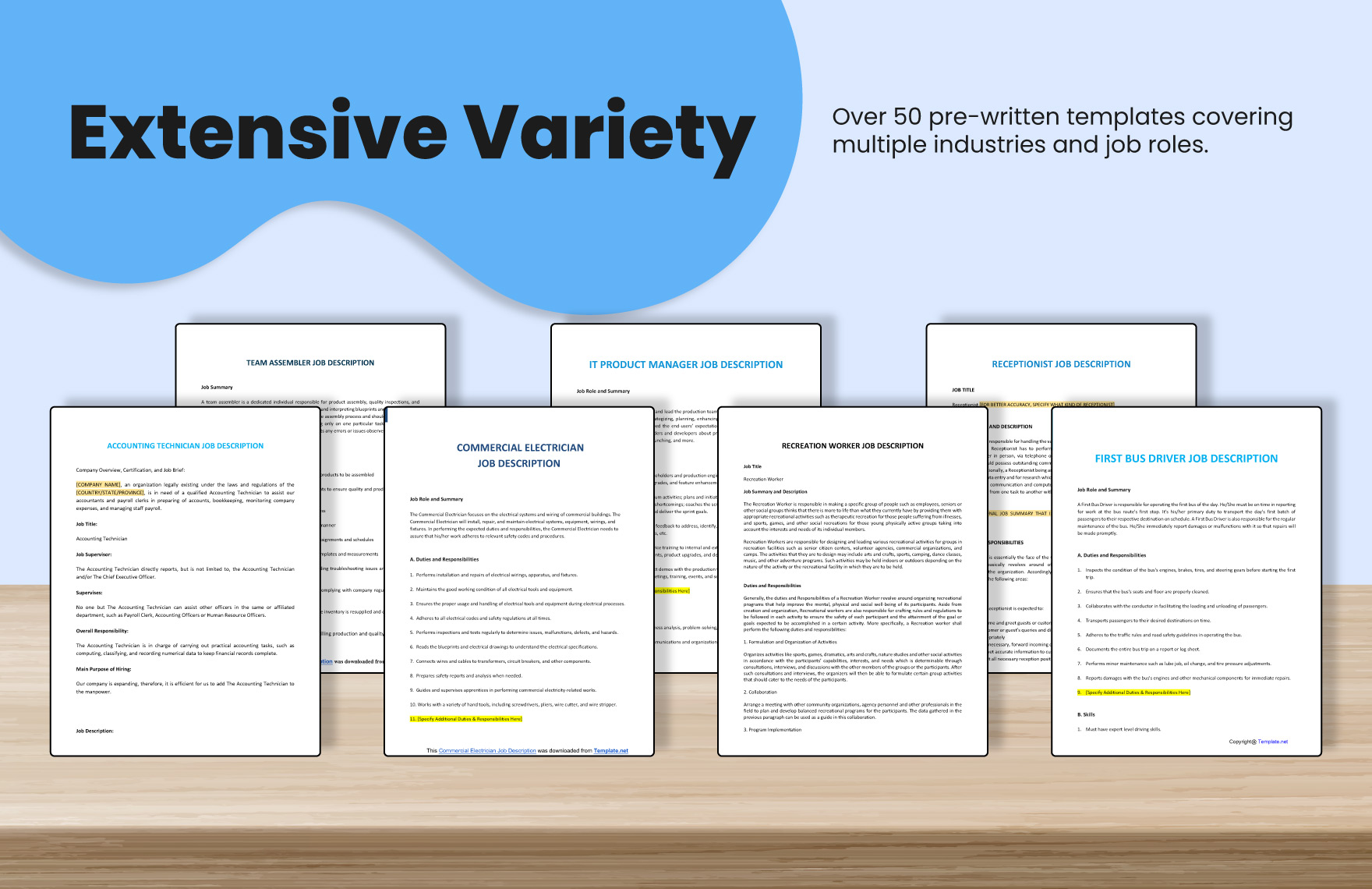 50+ Ultimate HR Job Description Template Bundle