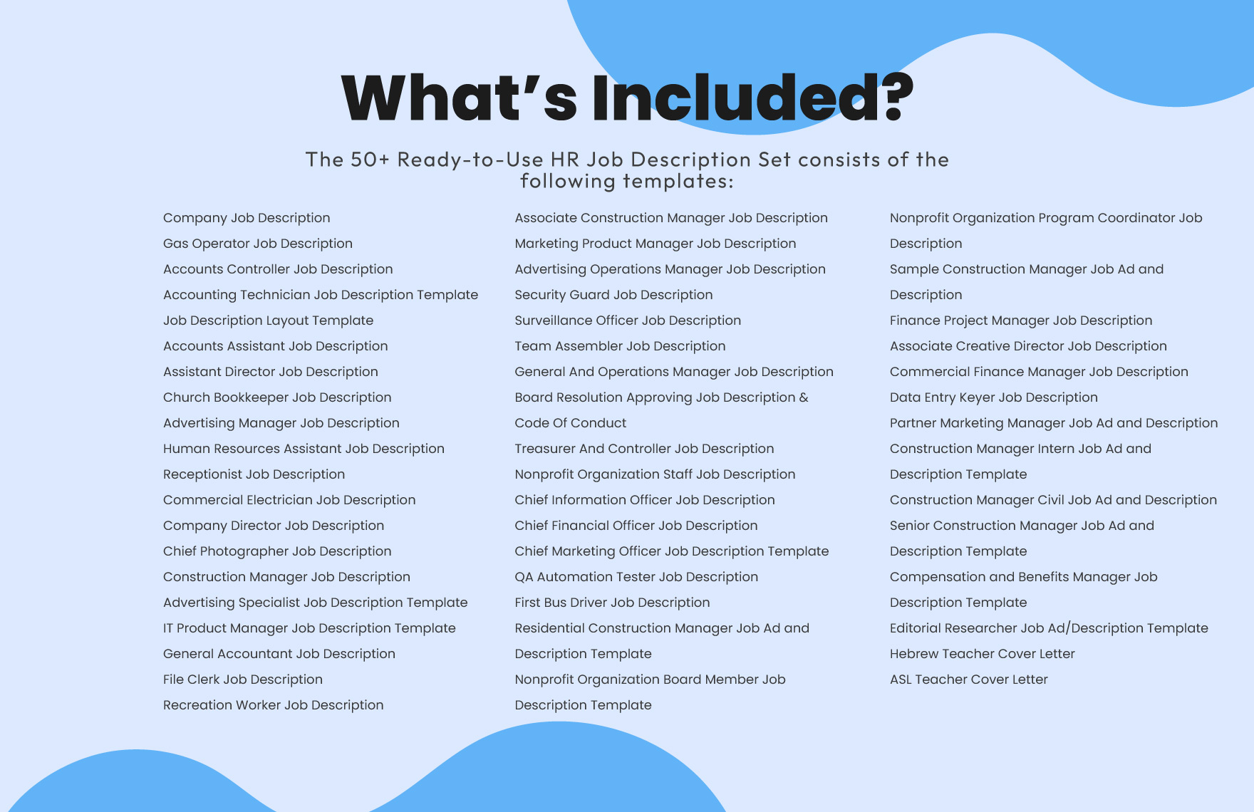 50+ Ultimate HR Job Description Template Bundle