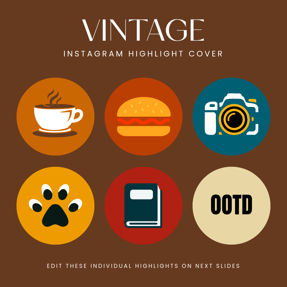 Free Vintage Instagram Highlight Cover Template to Edit Online
