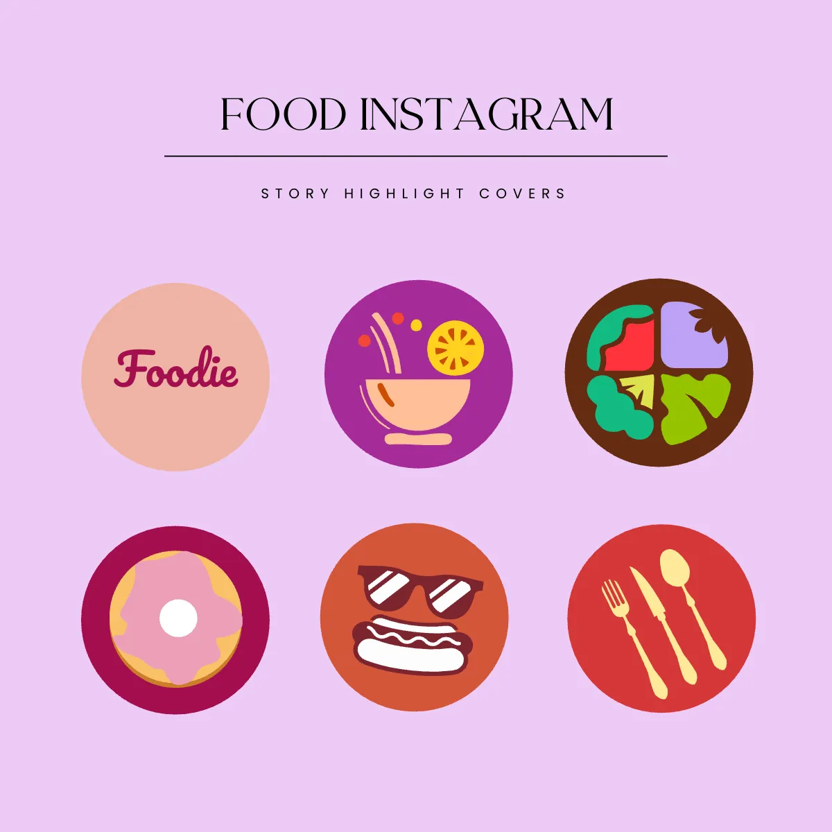 Food Instagram Highlight Cover Template