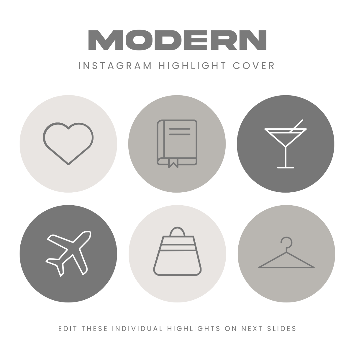 Free Modern Instagram Highlight Cover Template to Edit Online