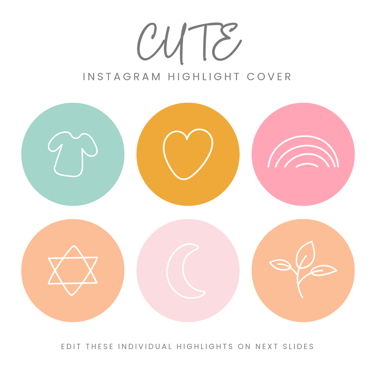 Free Cute Instagram Highlight Cover Template to Edit Online