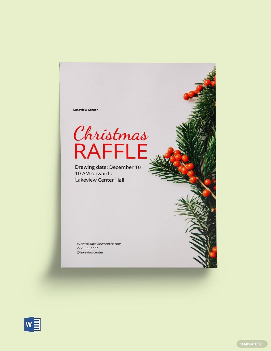 Christmas Raffle Flyer Template