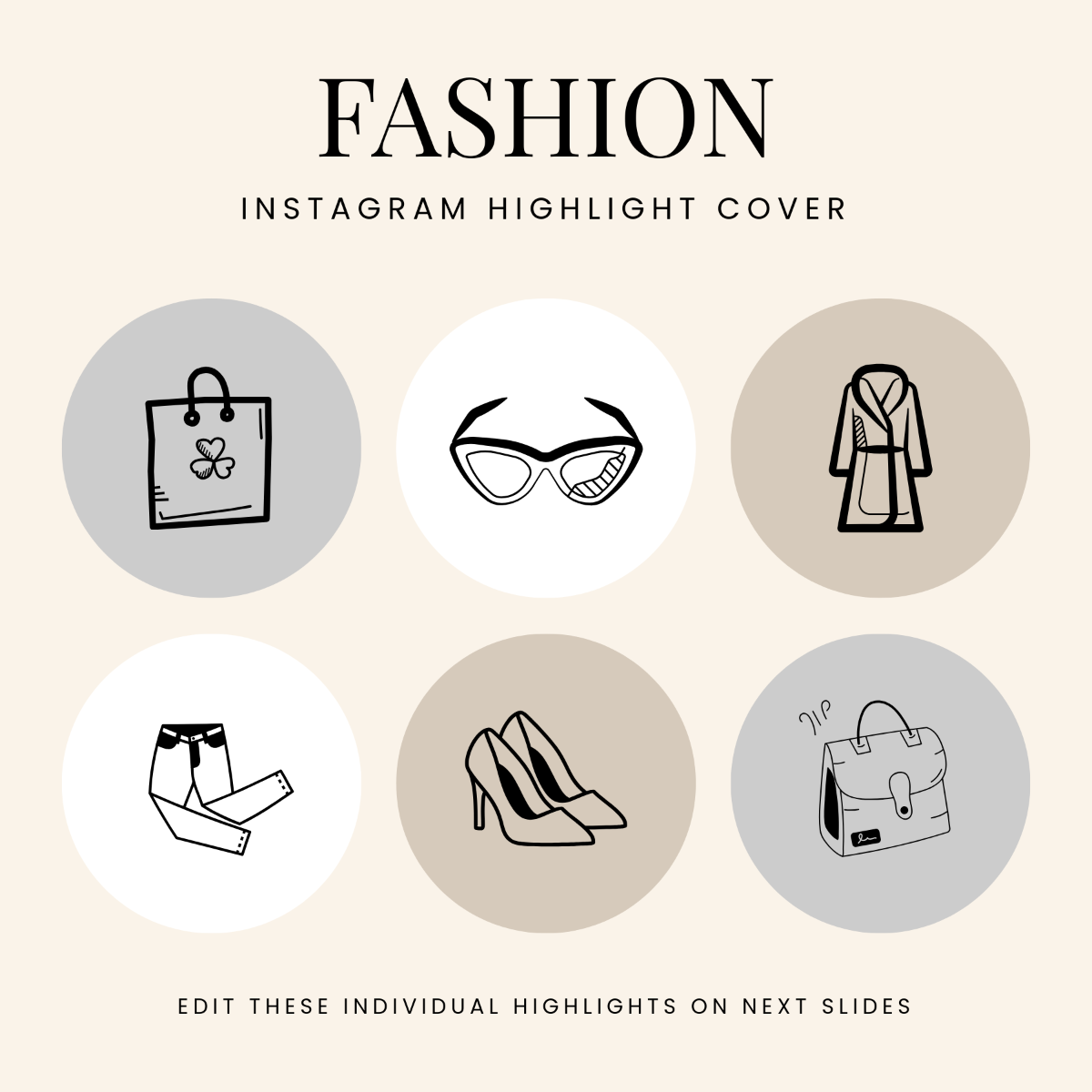 Free Fashion Instagram Highlight Cover Template to Edit Online