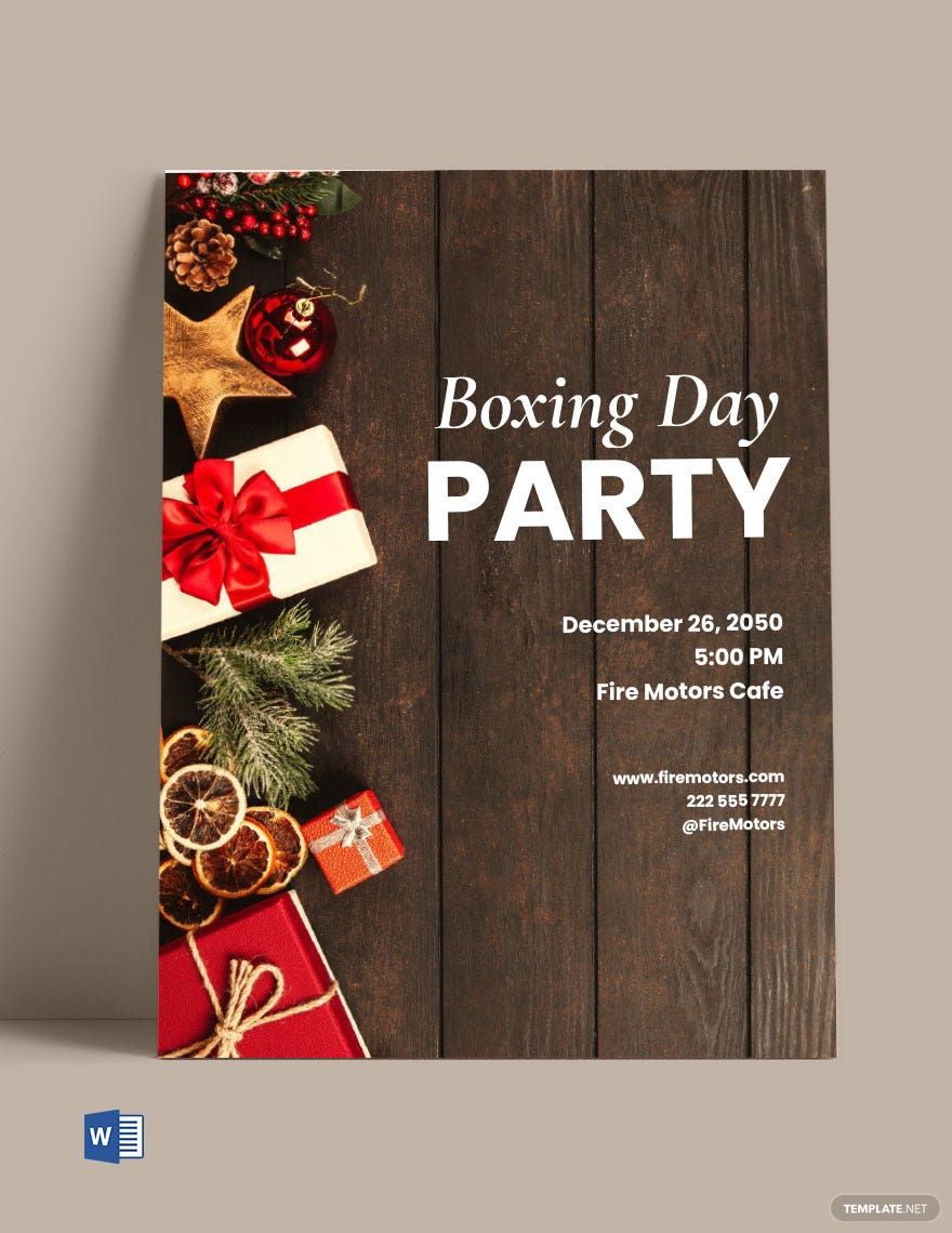 Boxing Day Event Flyer Template