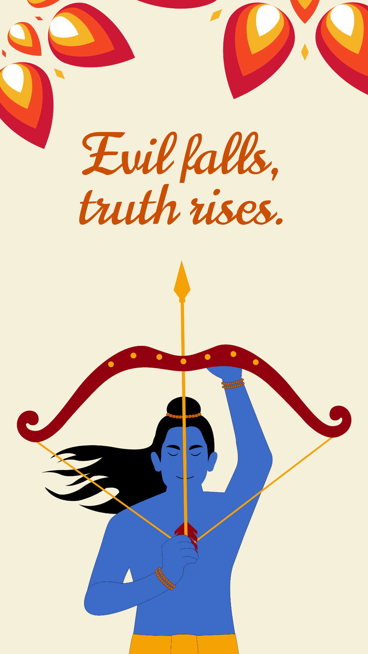 Free Dussehra Quotes Instagram Story Template to Edit Online