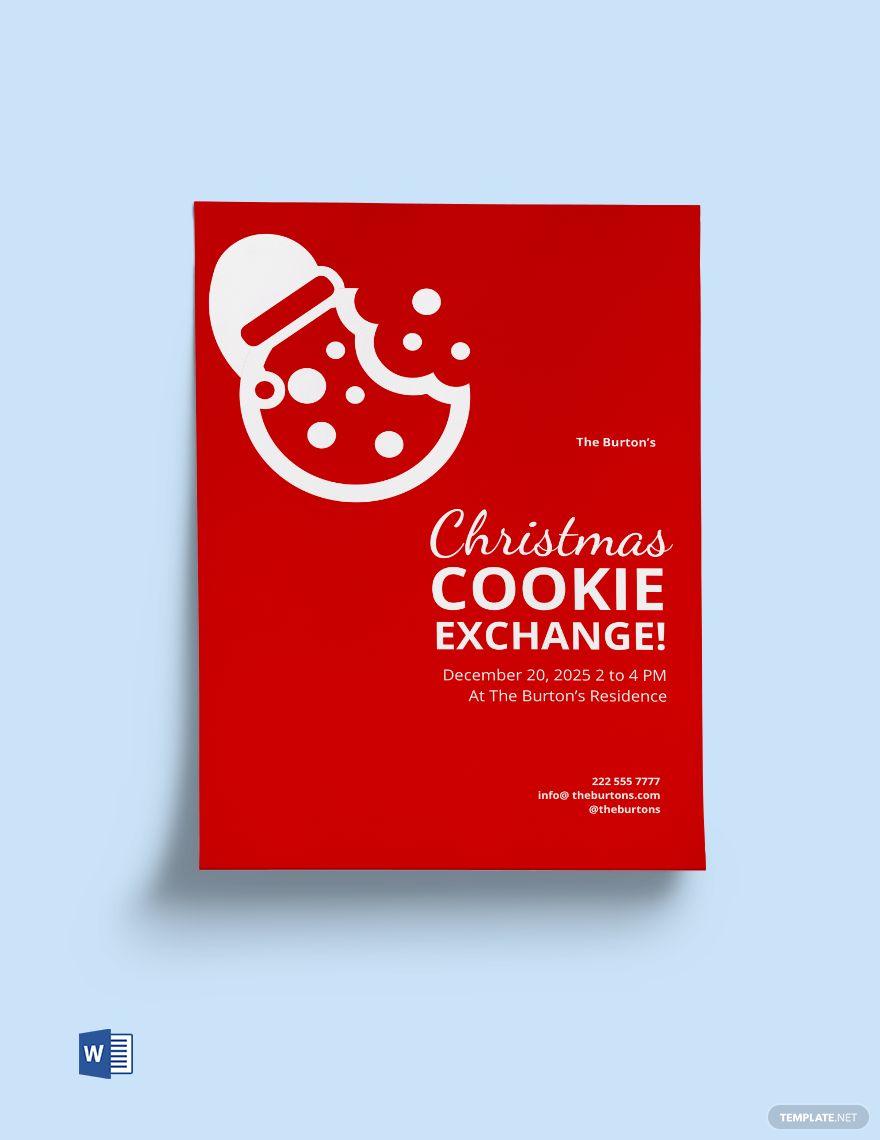 Christmas Cookie Exchange Flyer Template