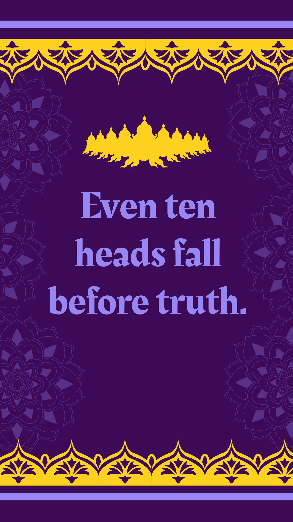 Free Purple Dussehra Ravan Quotes Template to Edit Online