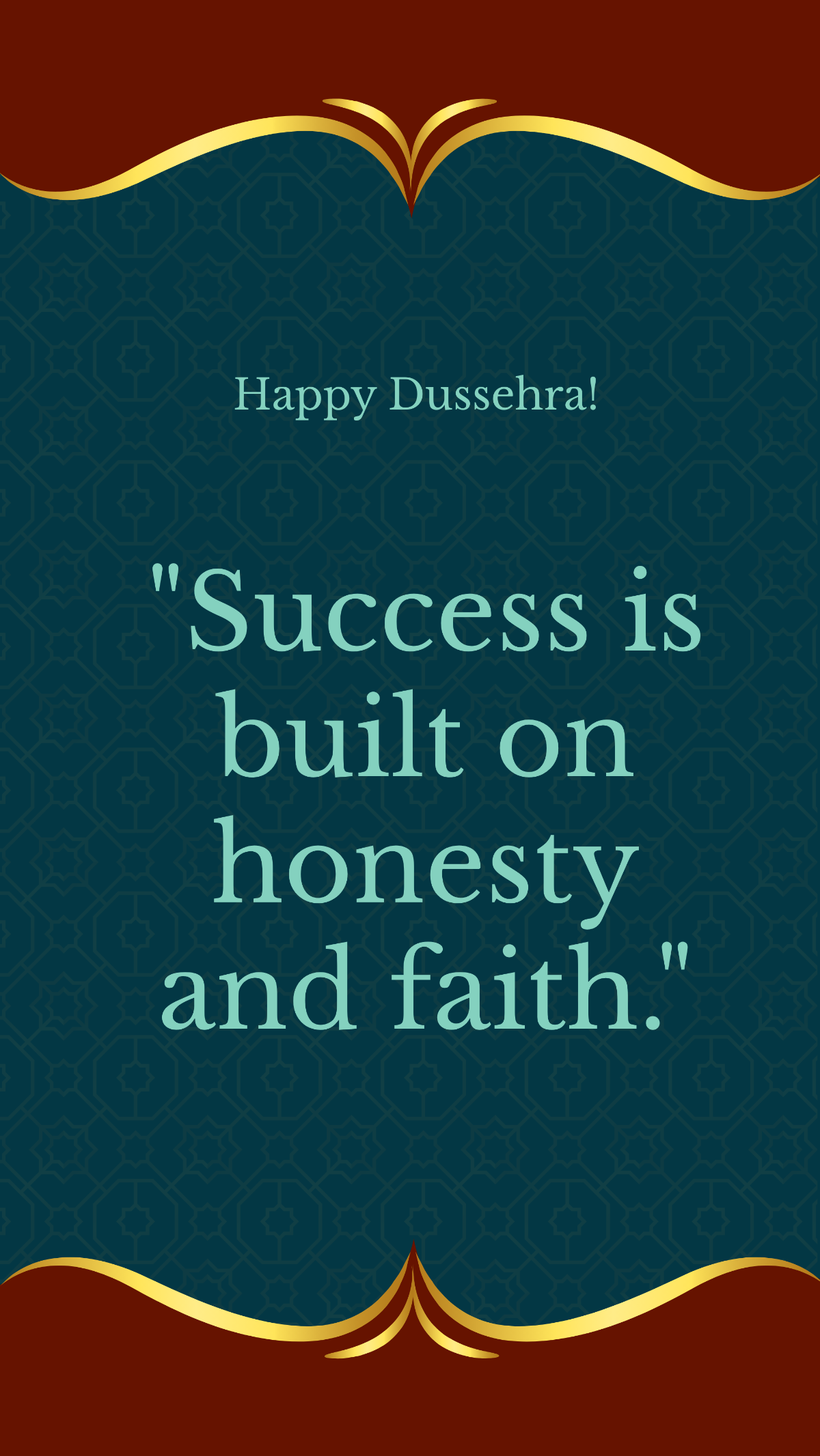 Free Professional Dussehra Greeting Quotes Template to Edit Online