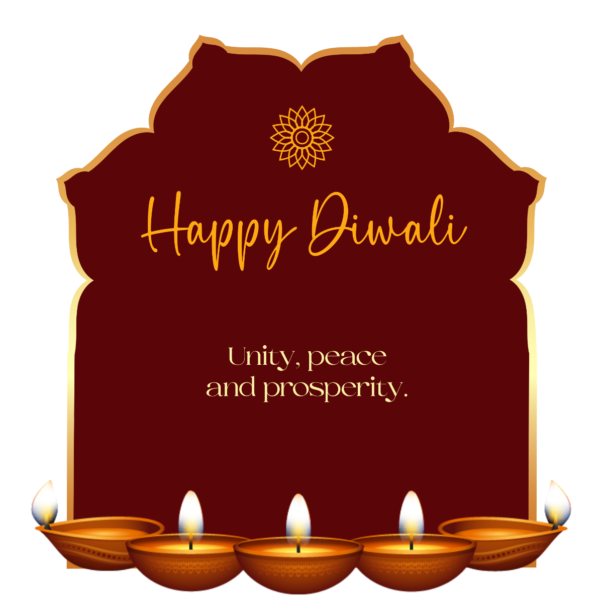 Free Modern Diwali Arch Frame Template to Edit Online