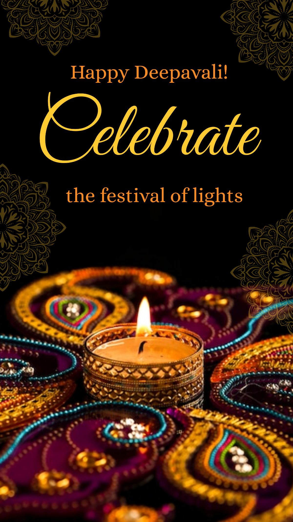 Free Happy Deepavali Instagram Story Template to Edit Online