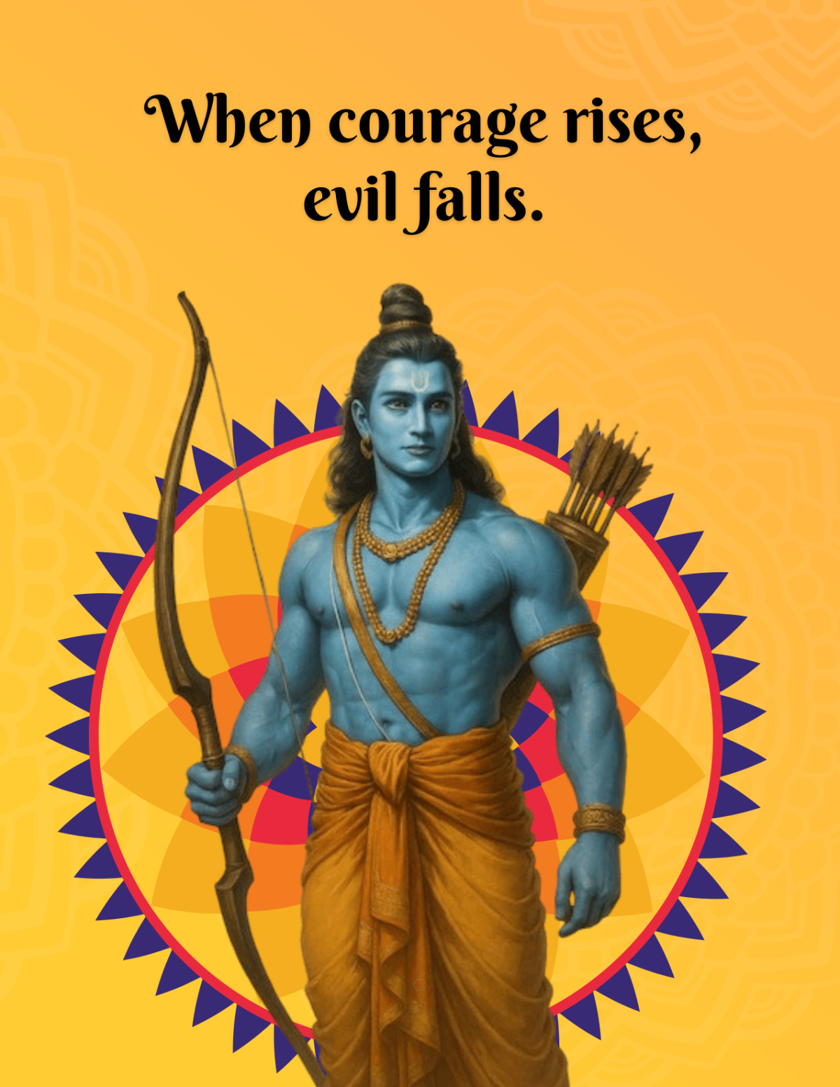 Free Dussehra Quotes Flyer Template to Edit Online