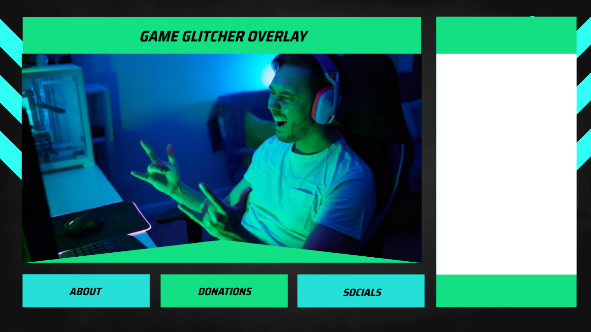 Free Gaming Twitch Overlay Template to Edit Online