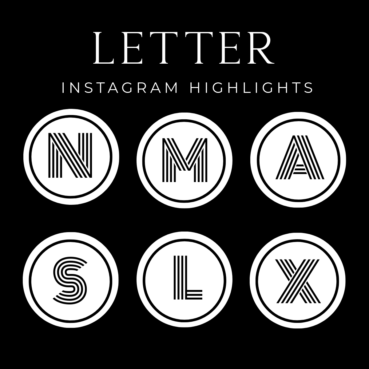 Free Letter Instagram Highlight Cover Template to Edit Online