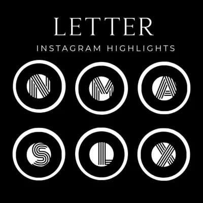 Free Letter Instagram Highlight Cover Template to Edit Online