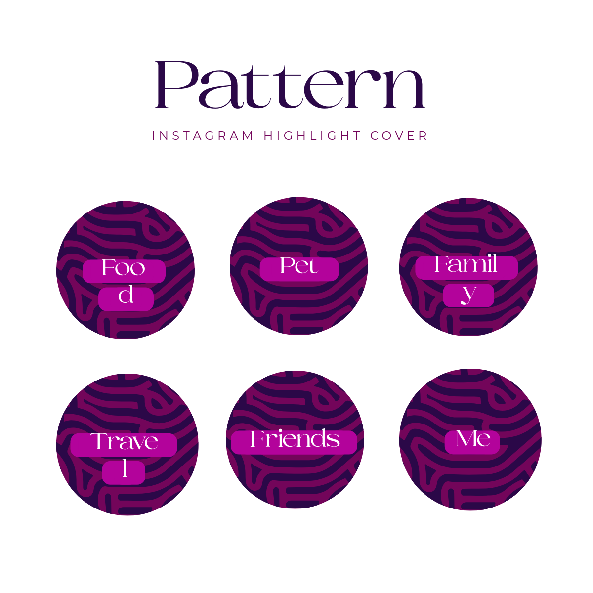 Free Pattern Instagram Highlight Template to Edit Online