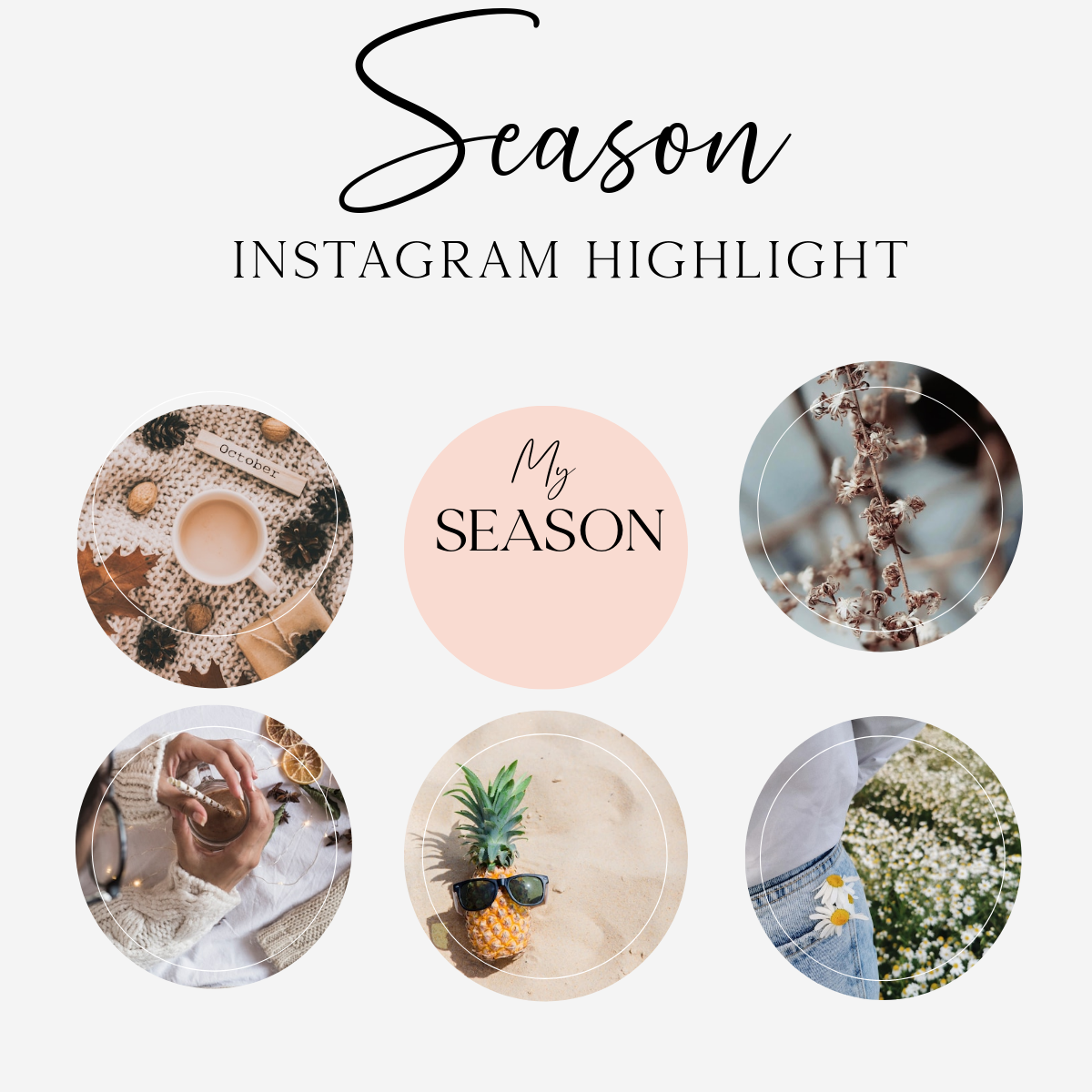 Free Season Instagram Highlight Cover Template to Edit Online