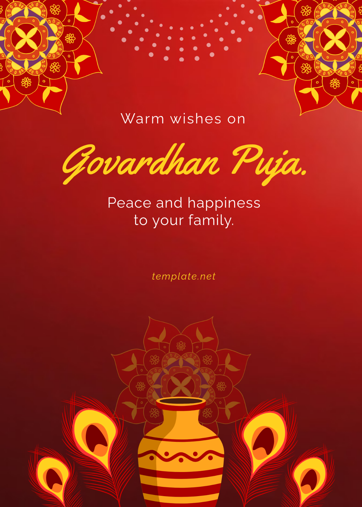 Free Govardhan Puja Greetings Template to Edit Online