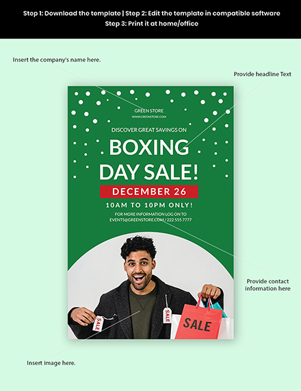 Free Boxing Day Retail Poster Template to Edit Online