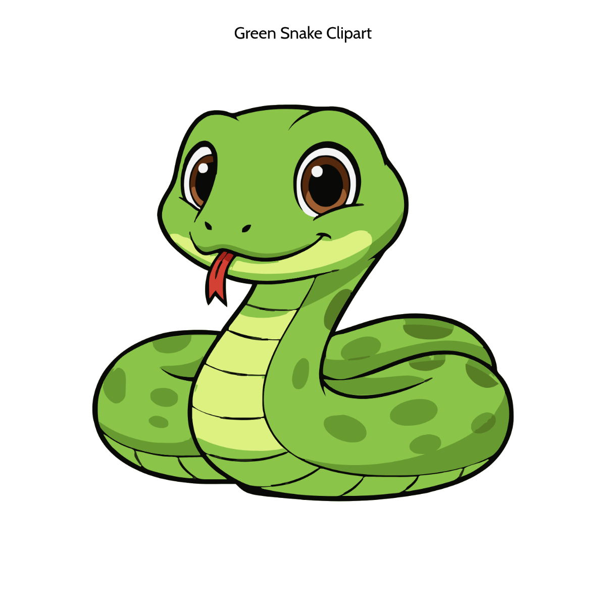 Free Green Snake Clipart to Edit Online