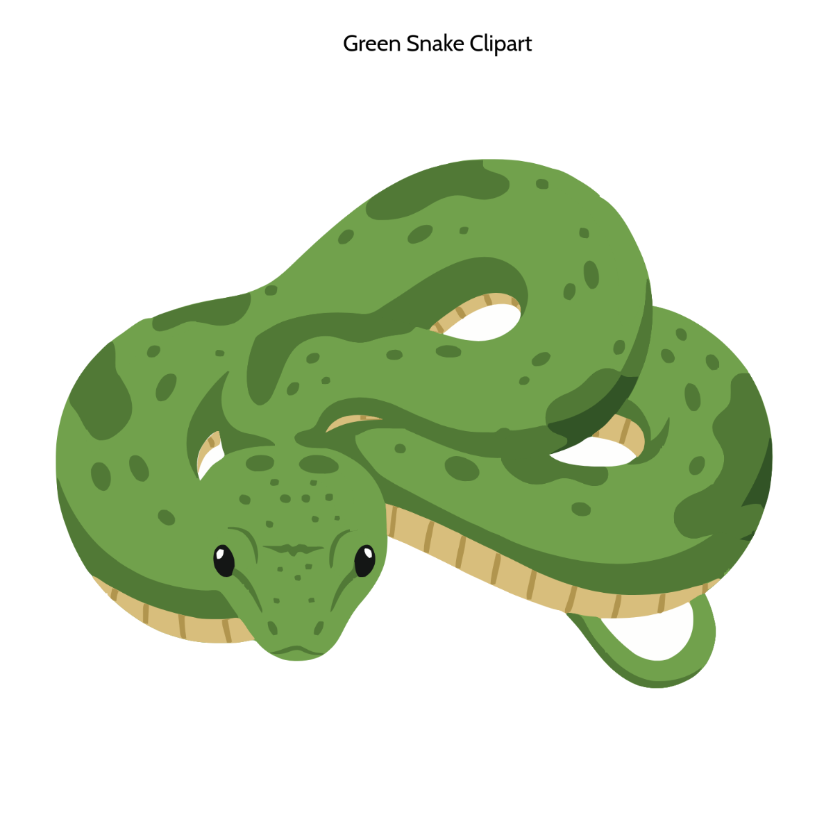Free green snake clipart to Edit Online