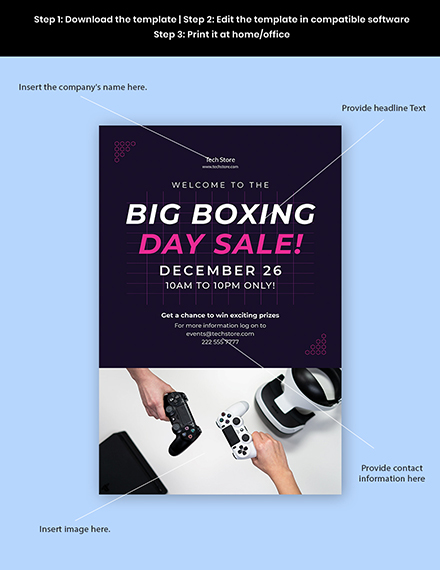 Free Boxing Day Sale Poster Template to Edit Online
