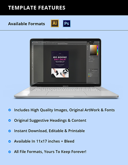 Free Boxing Day Sale Poster Template to Edit Online
