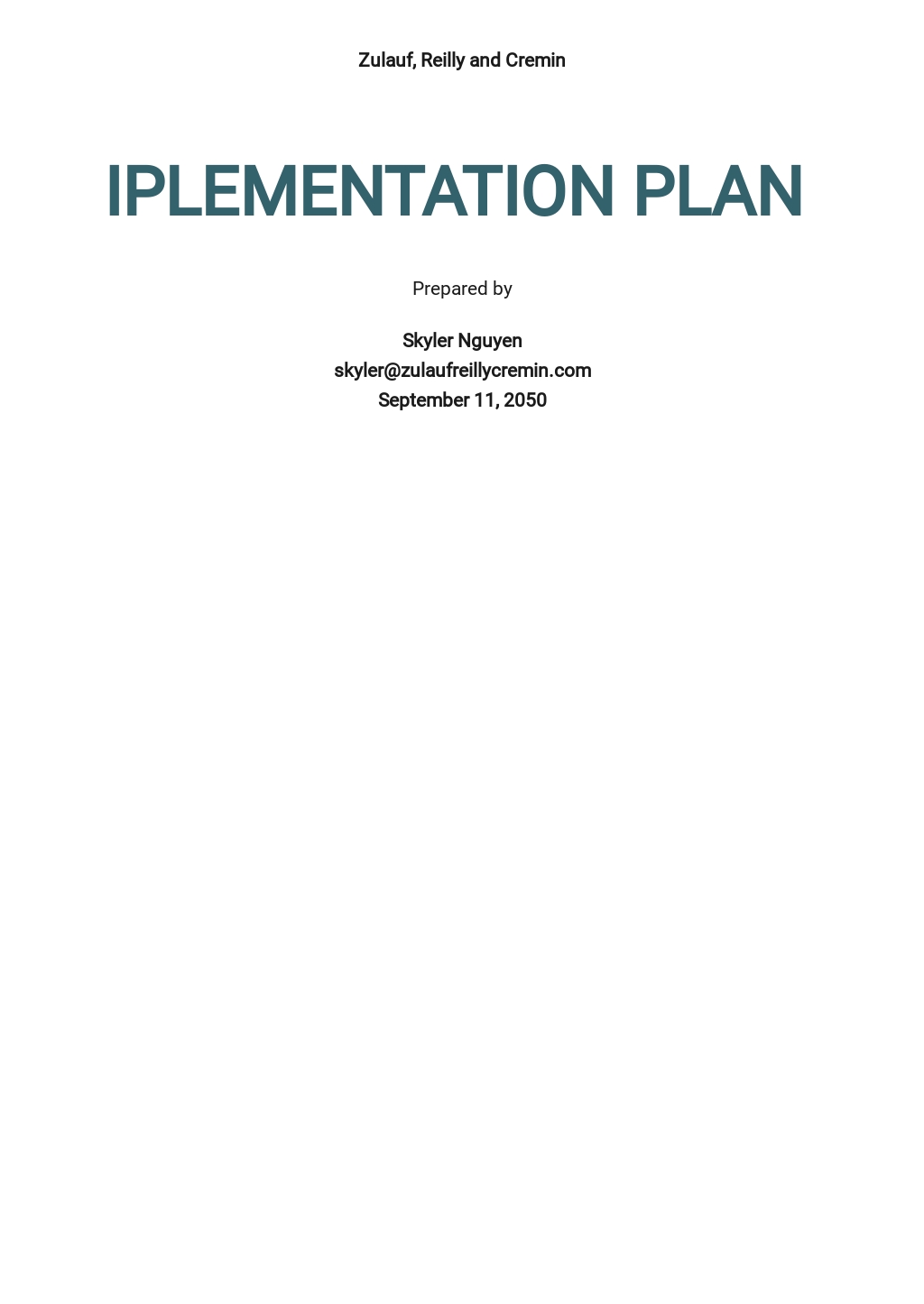 Free Implementation Plan Templates, 9+ Download in PDF, Word, Google ...